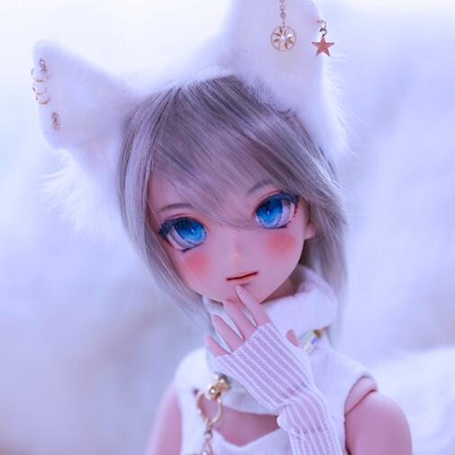 狗耳（白：装飾なし）【DD/SD/MDD】｜DOLK（ドルク）