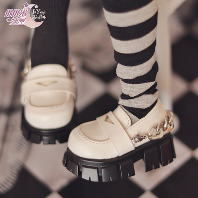 チェーン付きローファー（白PU：4分）【MDD】（MiniDD）｜DOLK（ドルク）