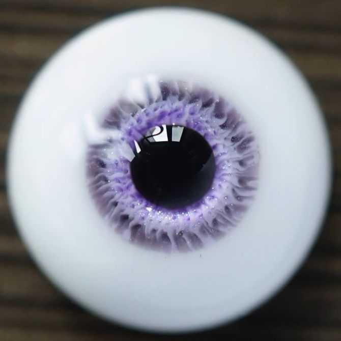 空寂』】レジンアイA品高弧18mm（18/9）【莫伊眼-紫瞳】｜DOLK（ドルク）