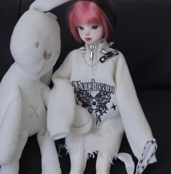 ダメージパンクセーター 白（MDD / 40cm）（MSD）｜DOLK（ドルク）