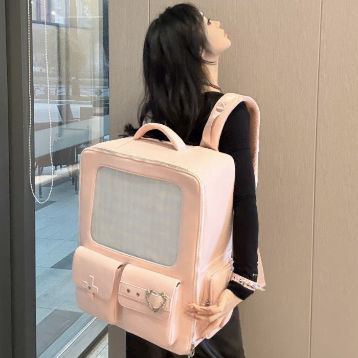 ドールキャリーリュック：ピンク（40cm,50cm,60cm,70cm対応）（MSD・DD