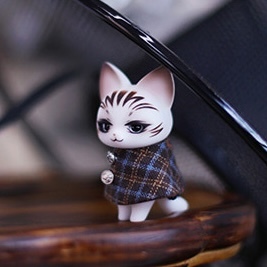 ねこ耳カチューシャ(ブラック) 30cm(YSD)（YoSD）｜DOLK（ドルク）