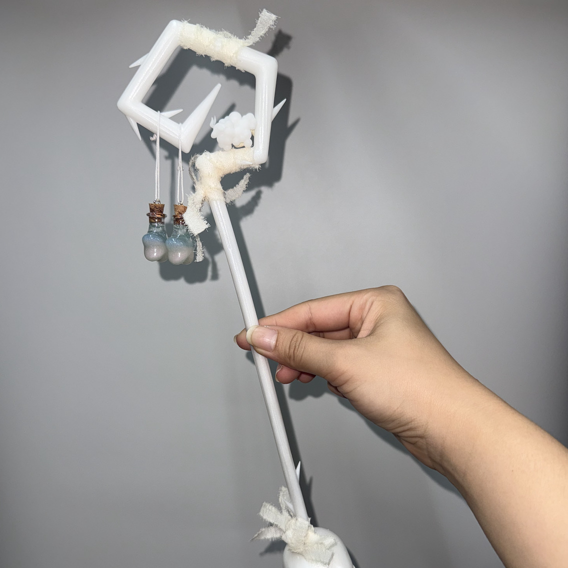 Magic Staff : white 35cm （魔法薬瓶 星型青） （MSD・MiniDD）｜DOLK