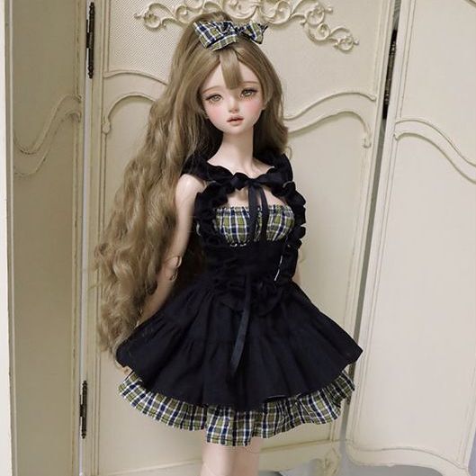 期間限定】AK-426 Tube Top Plaid Dress / Ruffled Bustier Dress set