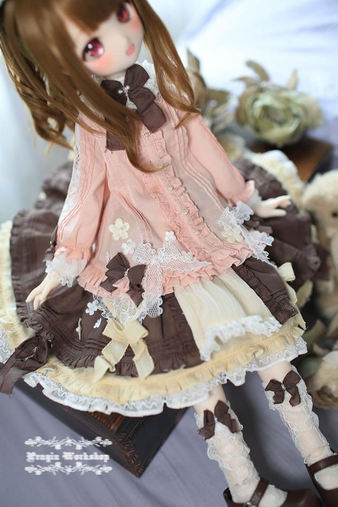 Limited)Pengin Workshop MDD/MSD outfit set - Sweet Macaron - White