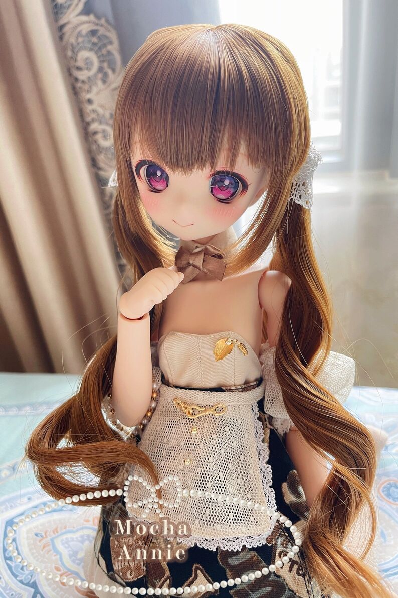 Limited) twin tail heat resistant wig - Annie（Mocha）【8-9inch