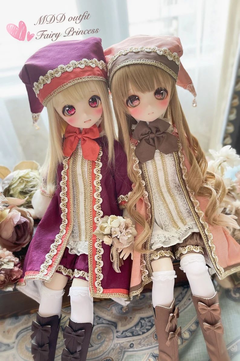 Limited) MDD Outfit Set- Fairy Princess (with boots) - Wine