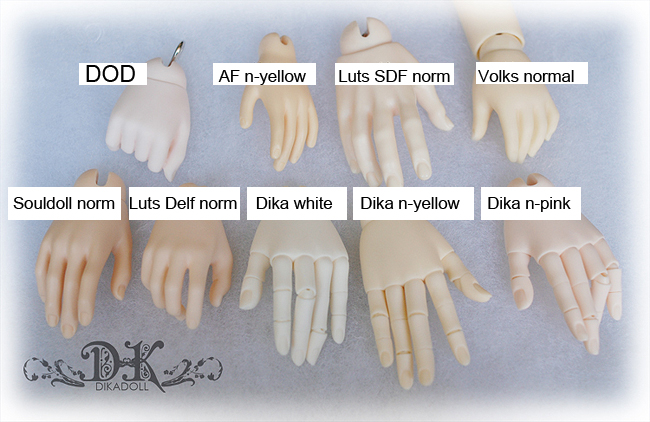 1/3 Female hands B(short nail) ＊Girlハンド ＊ノーマルイエロー