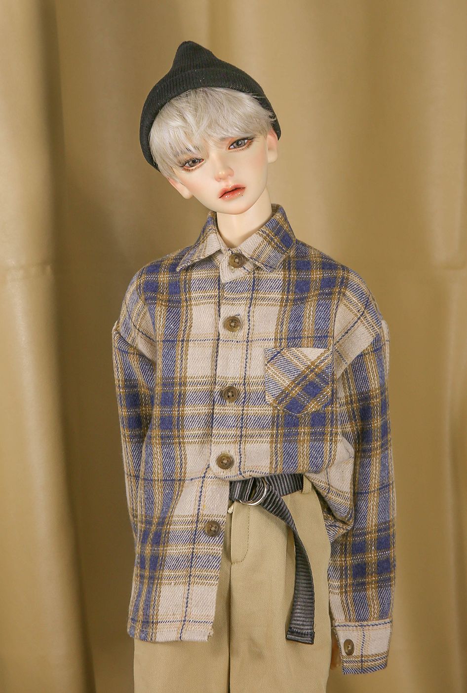 Milk Overfit Check Shirt -SD17 (Beige)（SD17 Boy）｜DOLK（ドルク）