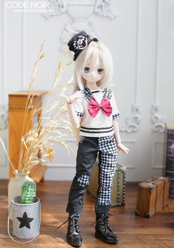 2022_12.プレオーダー】CMD000187 Black Checkered Sailor Boy｜DOLK