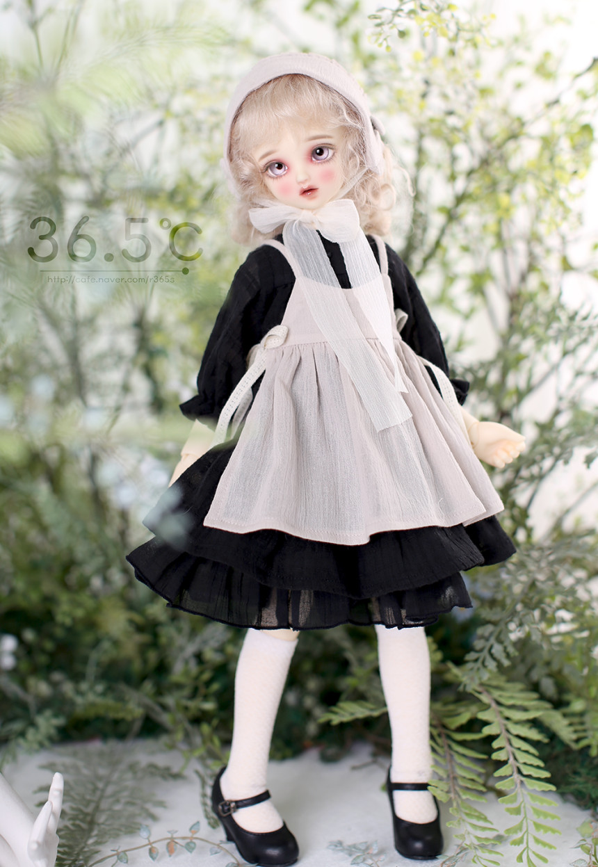 MSD] Dorothy set - Black (Pink) Bonnet（MSD) ｜DOLK（ドルク）