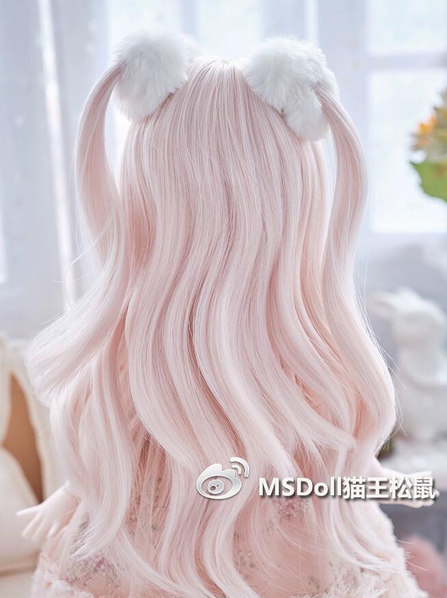 ●ドールウィッグ*ロングカールツインテール*ミルキーゴールド*9～9.5インチ●ドルフィードリーム*DD/MDD/SD適合サイズ● ツインテール セットウィッグ BJD 1⁄3 1⁄4 1⁄6 かつら 耐熱 ヘッド