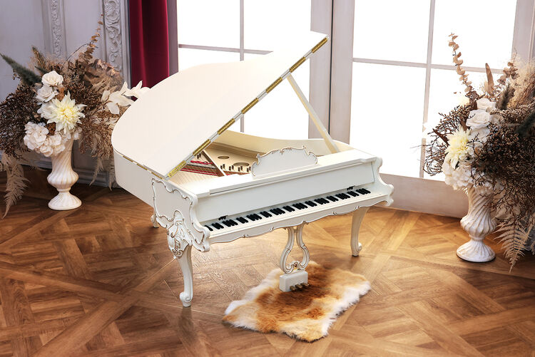 DOLK 抽選会】木製グランドピアノ ホワイト 40cm・60cm ドールサイズ 