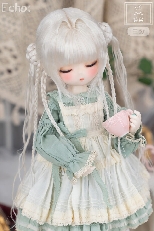 シニヨンツインテール大3分（ホワイト：9-10inch）｜DOLK（ドルク）