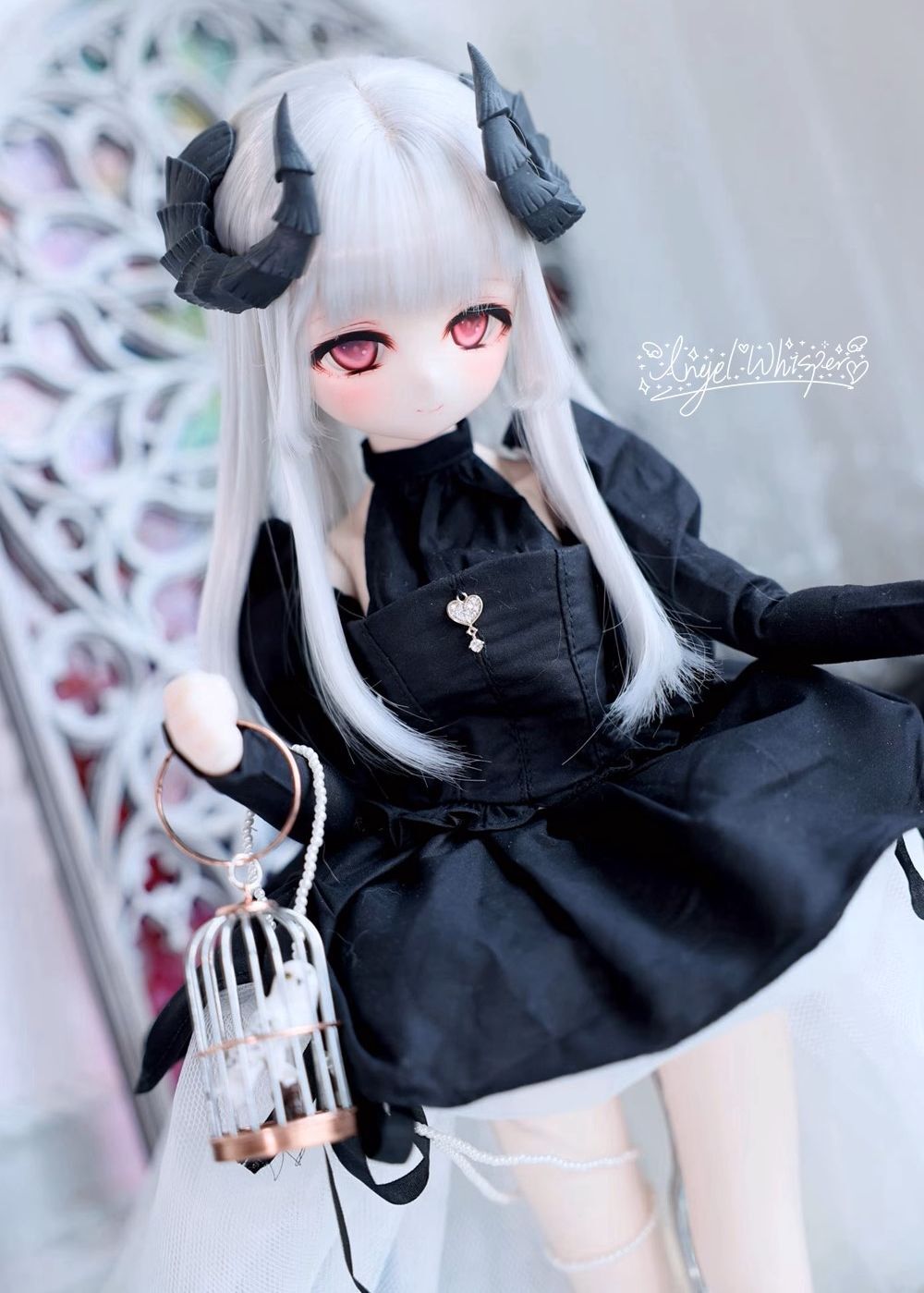 悪魔角（黒短：M【40cm用】）（MSD・MiniDD）｜DOLK（ドルク）