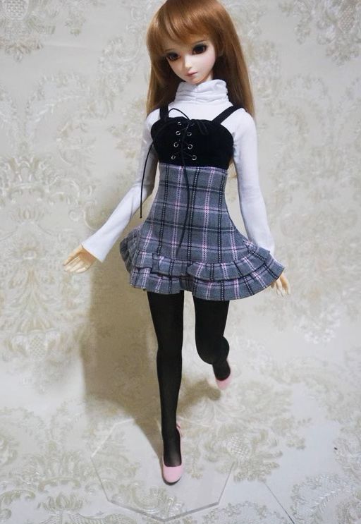 DOLK 40センチ ドールスタンド（自在式）クリア【40cm(1/4)】（MSD・MiniDD）｜DOLK