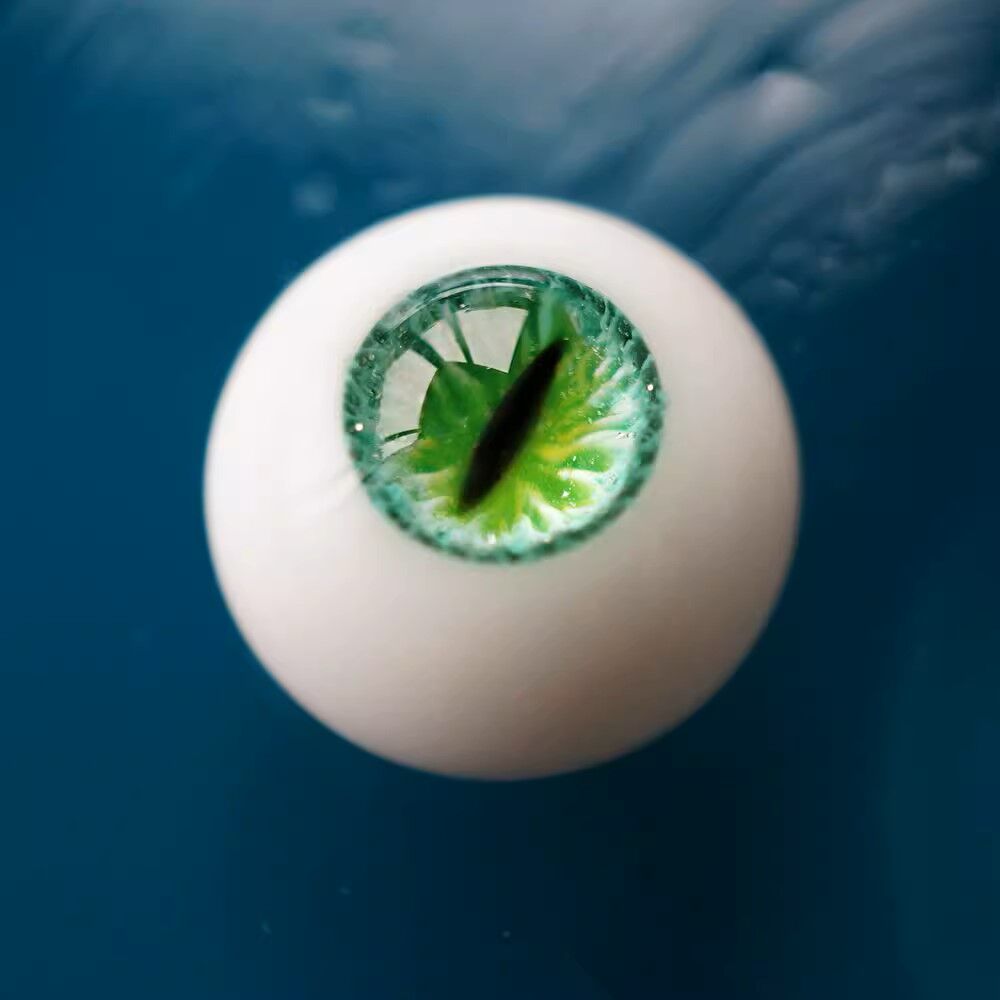 レジンケモノアイA品・細【グリーン：16mm（16/8）】｜DOLK（ドルク）