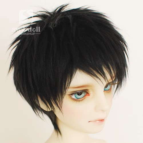 モヘアウィッグ（10号：黒色）【24cm（9-10inch）】｜DOLK（ドルク）