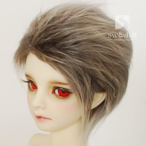 モヘアウィッグ（10号：黒色）【24cm（9-10inch）】｜DOLK（ドルク）