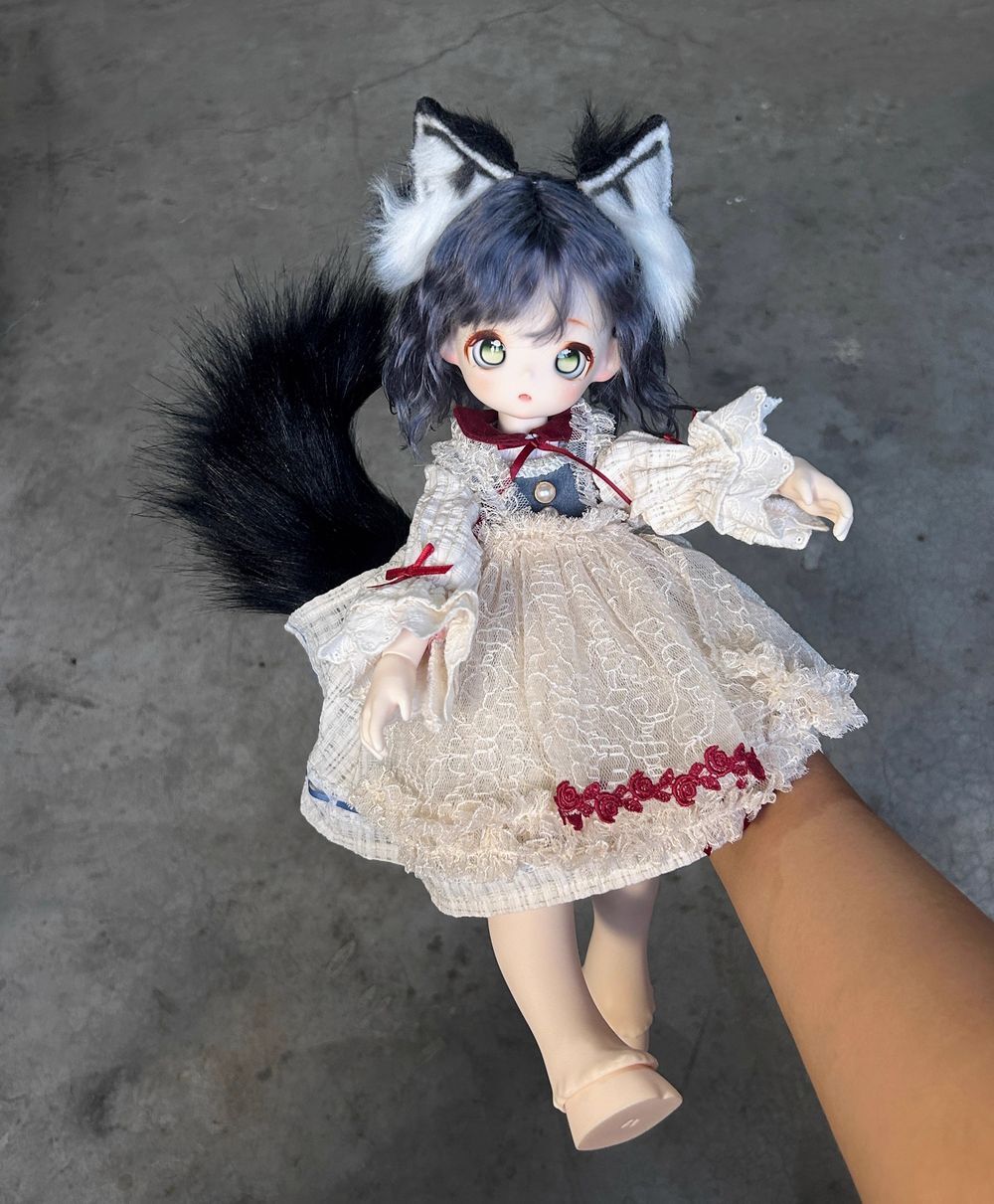 モフ猫耳（白：四分【40cm用】）（MSD）｜DOLK（ドルク）