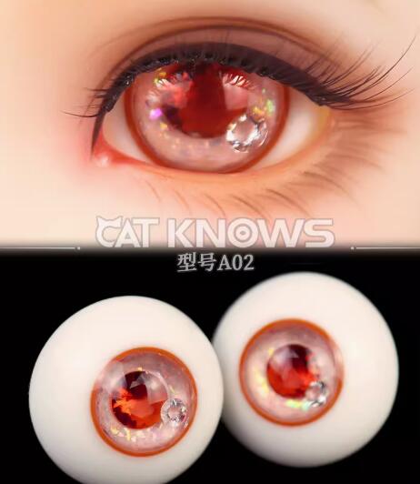 レジンアイA02-A品【catknows：7.3mm\14mm普通虹膜】14mm｜DOLK（ドルク）