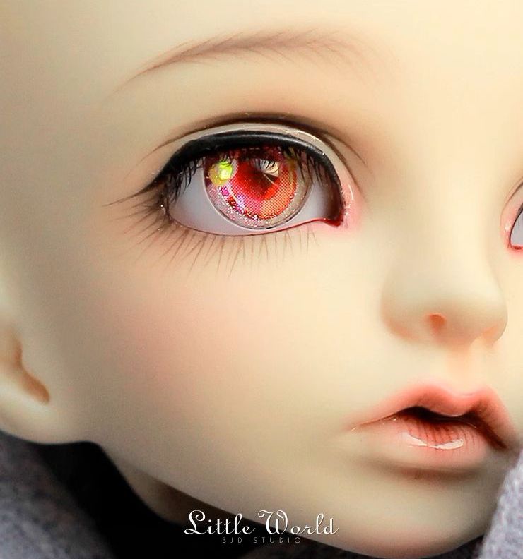 アクリルデカールアイ（ピンク：14mm【半円】）｜DOLK（ドルク）