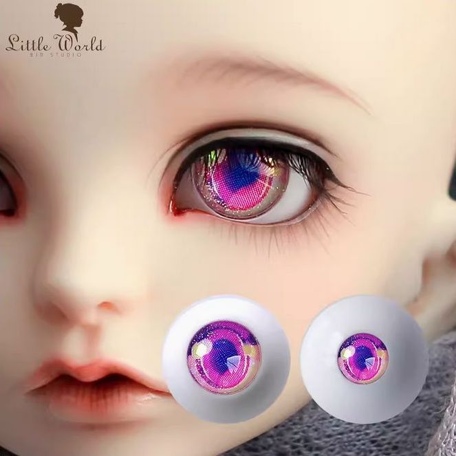 アクリルデカールアイ（ピンク：14mm【半円】）｜DOLK（ドルク）