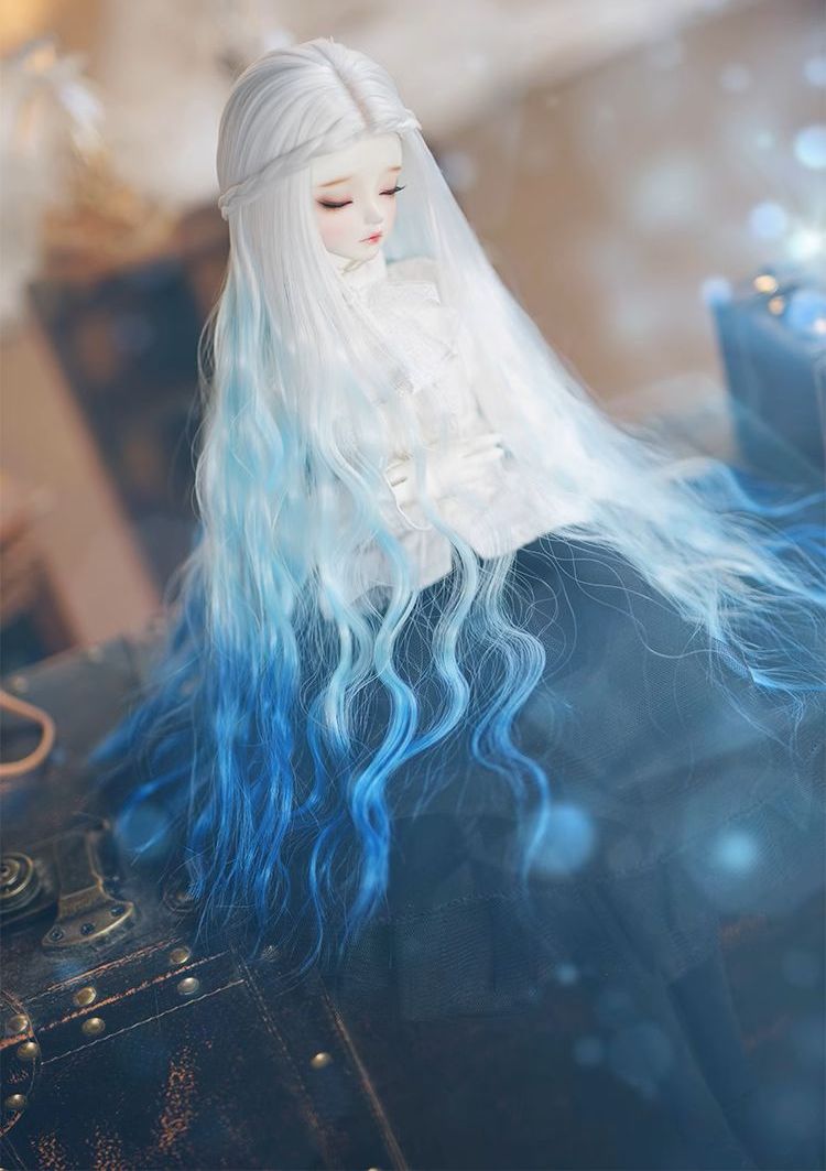 グラデーションウィッグ(White~Blue) - 7-8inch｜DOLK（ドルク）