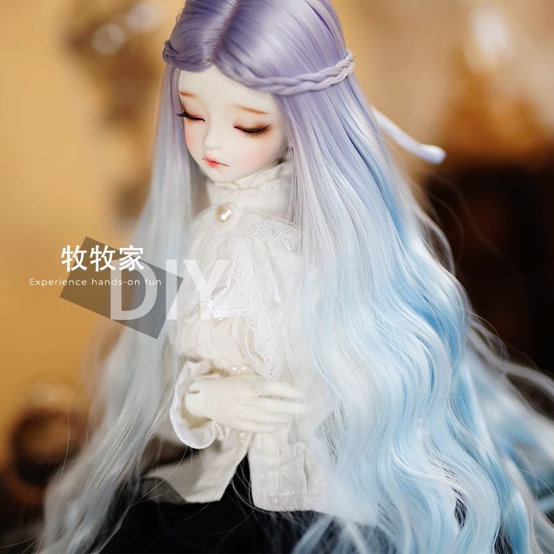 グラデーションウィッグ(White~Blue) - 7-8inch｜DOLK（ドルク）