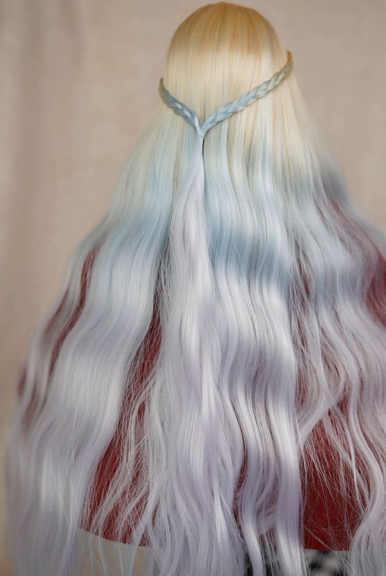 グラデーションウィッグ(White~Blue) - 7-8inch｜DOLK（ドルク）