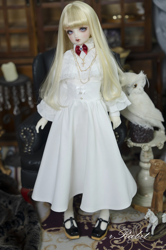 1/3 Girl/16Girl/DD [Victoria] Dress Set - White X White （DD・SD16  Girl）｜DOLK（ドルク）