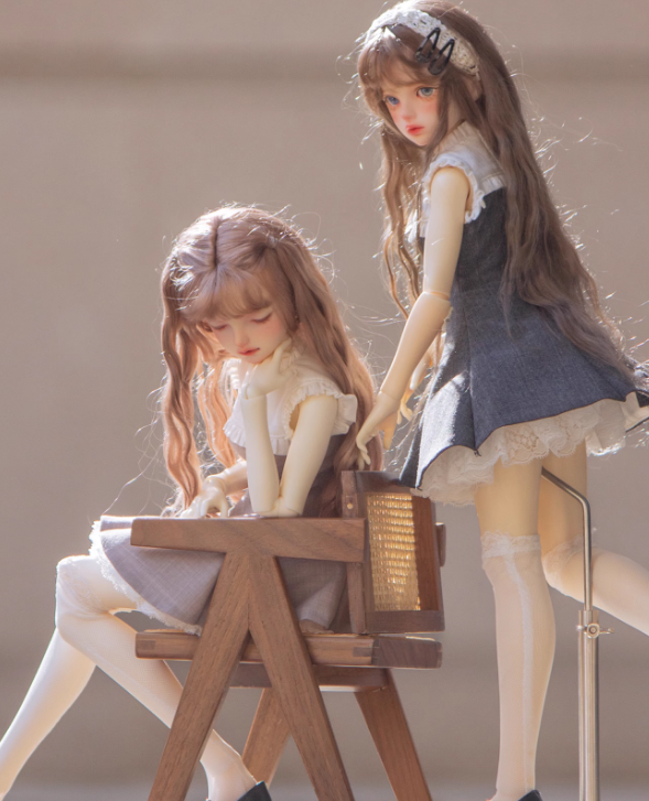 ノースリーブワンピ：ライトグレーブラウン(60cm/SD10/SDgr)（SD Girl