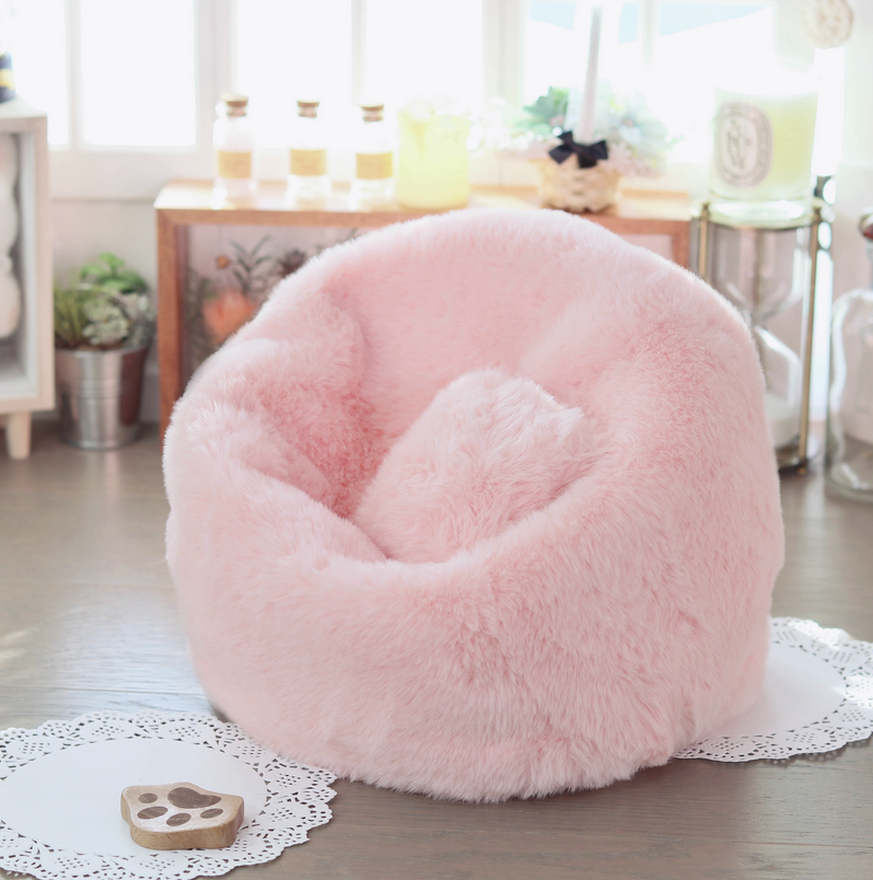 ♡ フランスアンティーク　大きなブドワールクッション　② ピンク系　ラウンド型 もふクッション（MDD用：ピンク）（MiniDD）｜DOLK（ドルク）