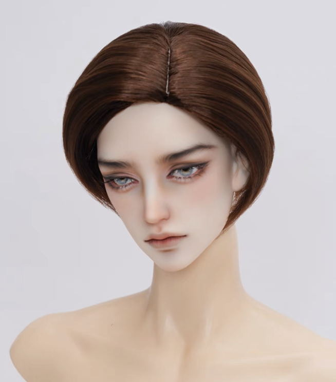 美泰假发】七三分けショートヘア：8-9inch（ライトブラウン）｜DOLK