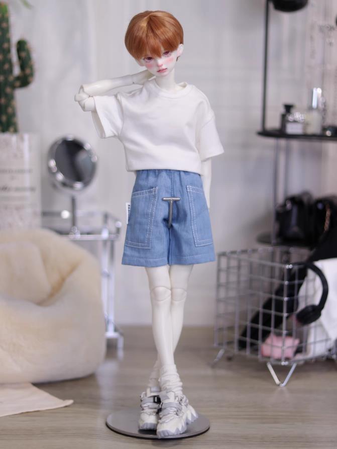 ビッグポケットハーフパンツ：ホワイト（60cm,SD13対応）（SD13 Boy