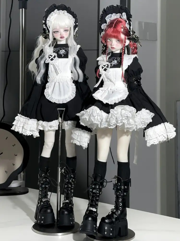 萌袖ロリータメイド服：ズボン/ブラック（40cm,MDD対応）（MiniDD