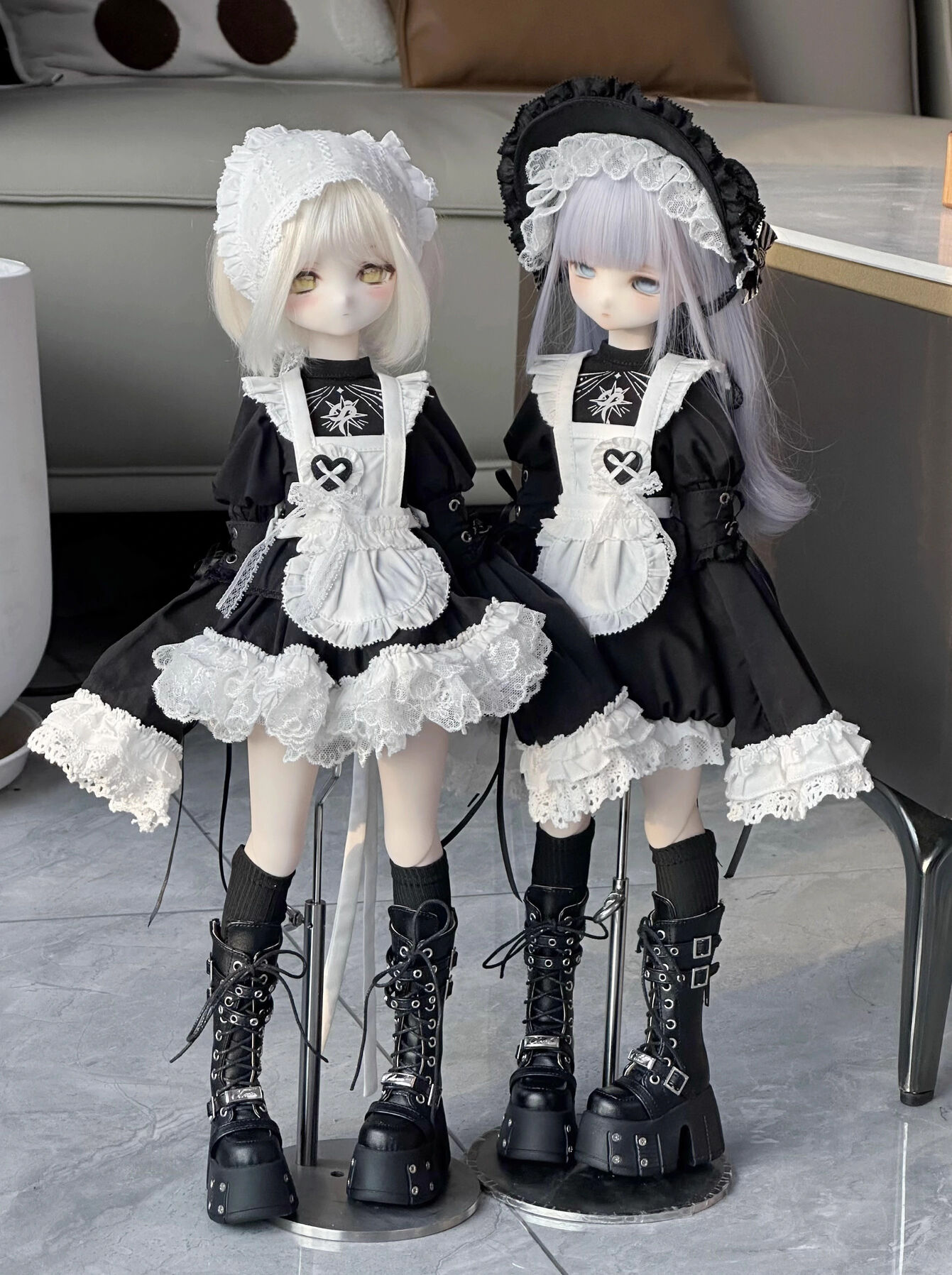 萌袖ロリータメイド服：ズボン/ブラック（40cm,MDD対応）（MiniDD