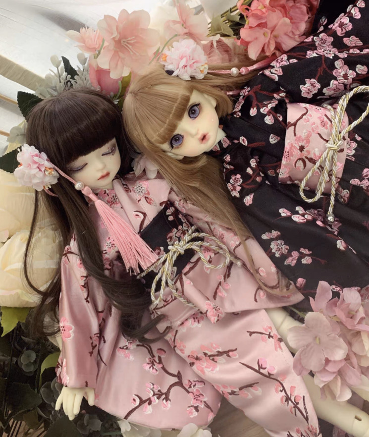 振袖和服：桃紅（40cm,MSD対応）（MSD）｜DOLK（ドルク）