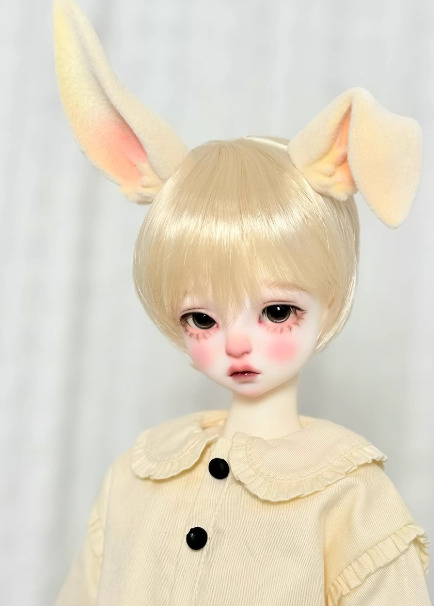 うさ耳パーツ・マグネット着脱式：ブルー（40cm対応）（MSD）｜DOLK