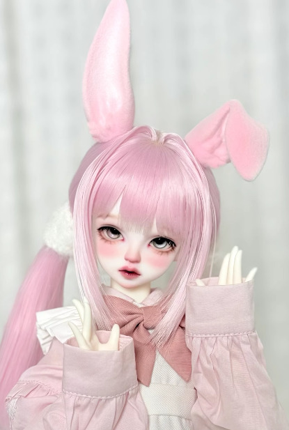 うさ耳パーツ・マグネット着脱式：ブルー（40cm対応）（MSD）｜DOLK