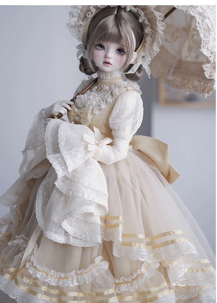 ヨーロピアンフリルドレスセット：ピンク（60cm,SDgirl対応）（SD Girl
