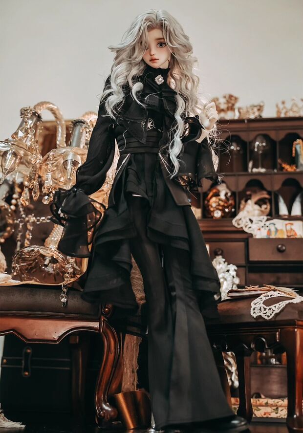 ゴシックレースドレスセット・ヴァルゴ：ロングVer./ブラック（62cm