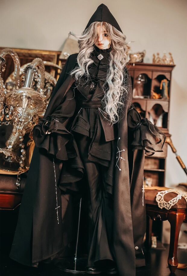 ゴシックレースドレスセット・ヴァルゴ：ロングVer./ブラック（62cm