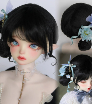 ワンサイドカスタムヘア：ブラック（6-7inch）｜DOLK（ドルク）