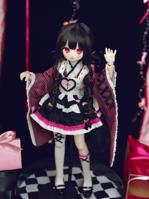 着物風メイドドレス- 地雷系 (40cm対応)（MiniDD）｜DOLK（ドルク）