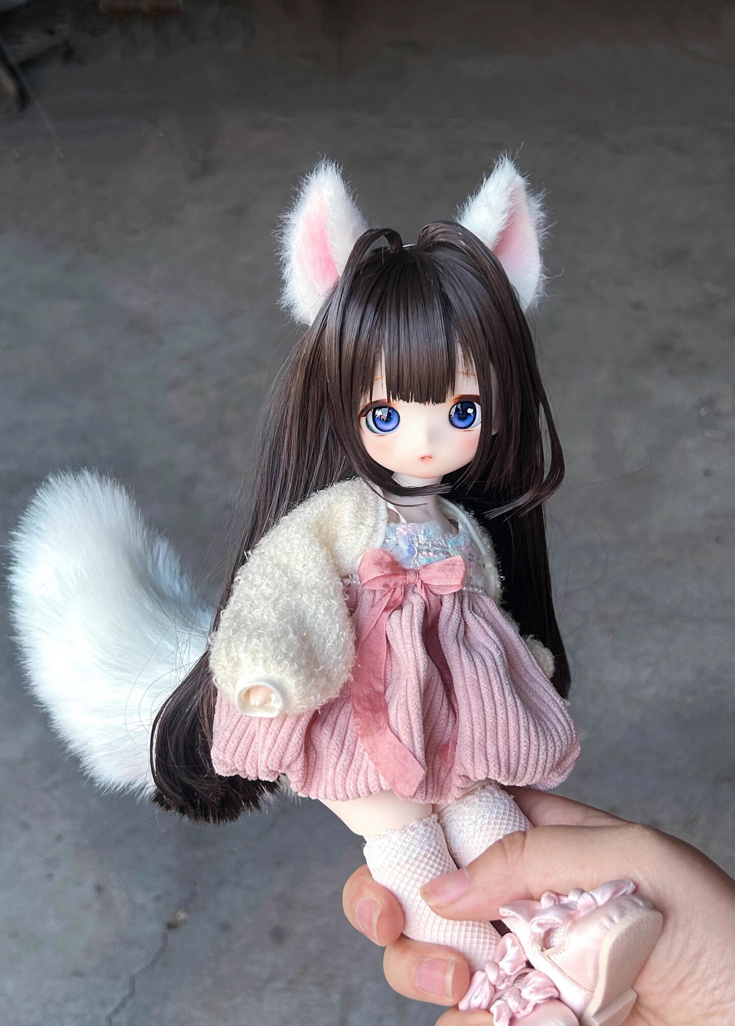 けも耳しっぽSET白(40cm)｜DOLK（ドルク）