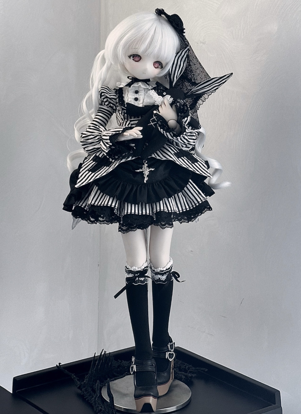ゴシックドレスセット - ブラック:ロングスカート (40cm対応)（MSD