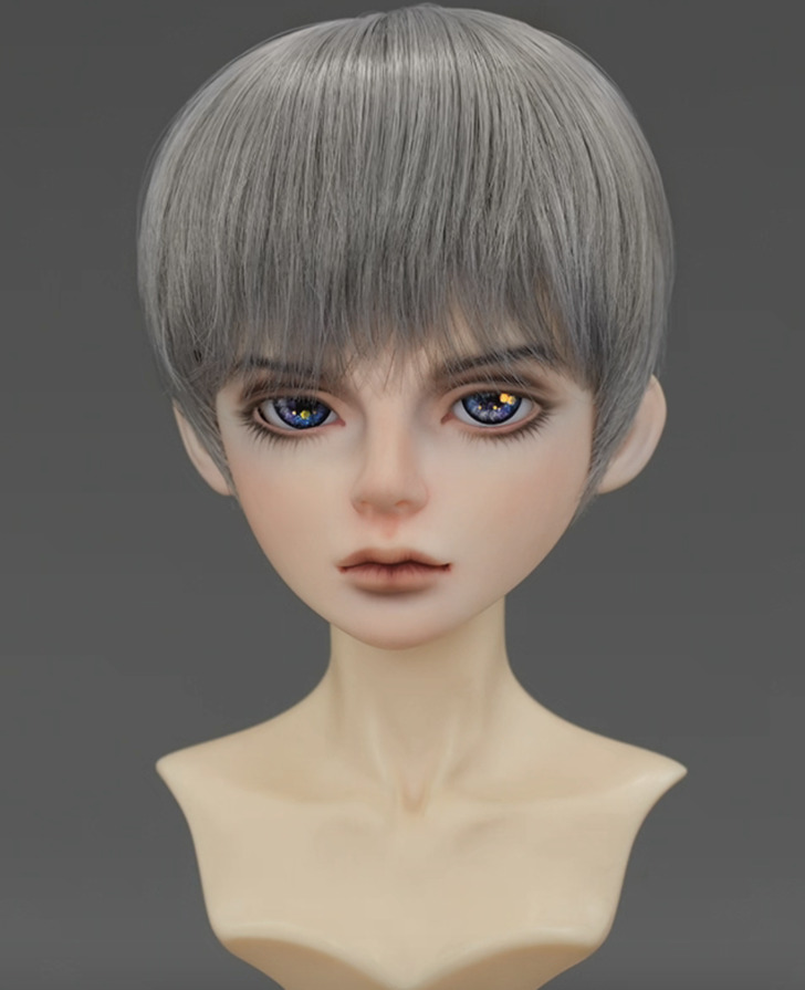 ショートウィッグ - アッシュグレー 【21cm~22cm:8-9inch】｜DOLK