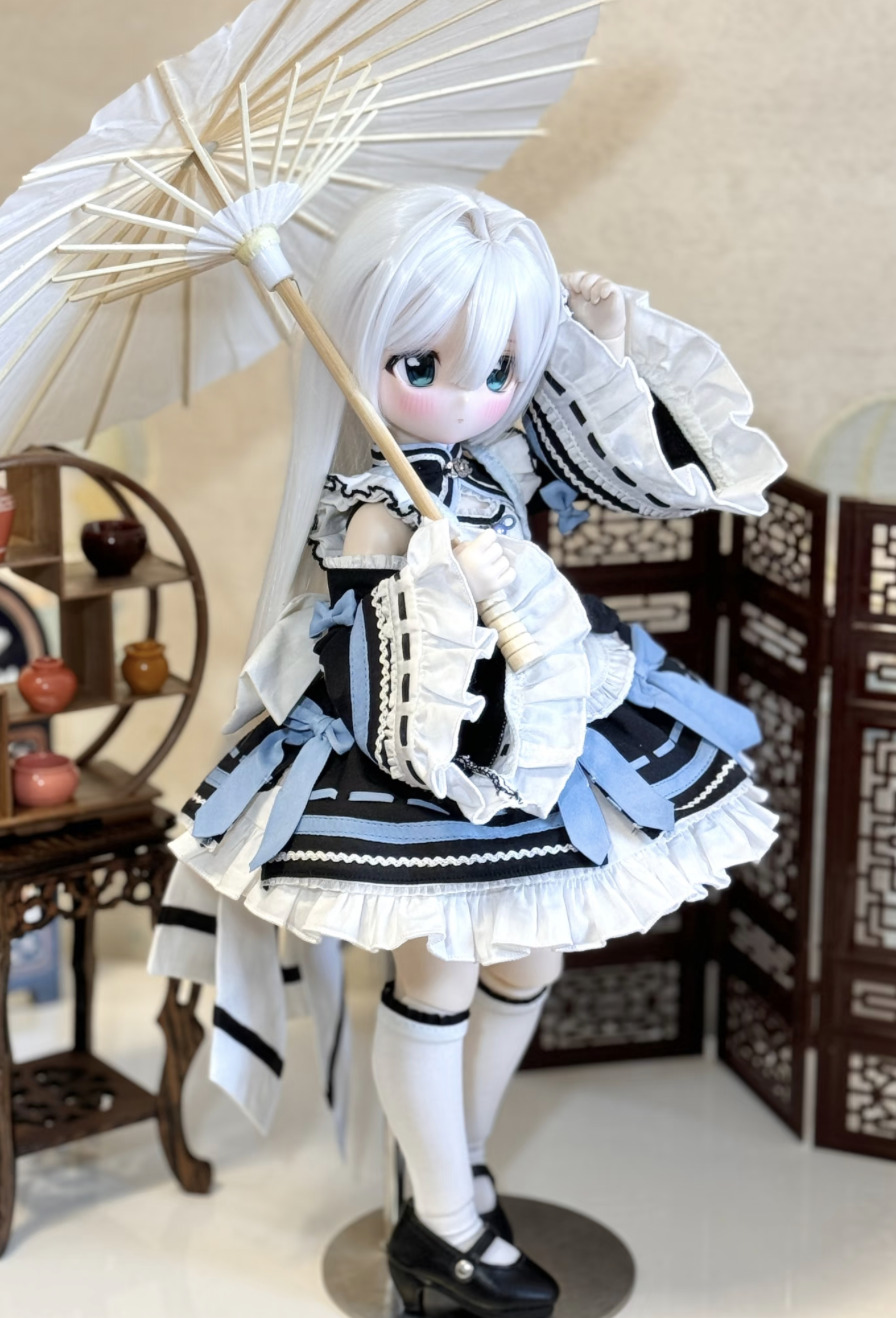 中華風メイド服セット：ブルー（40cm対応）（MSD）｜DOLK（ドルク）