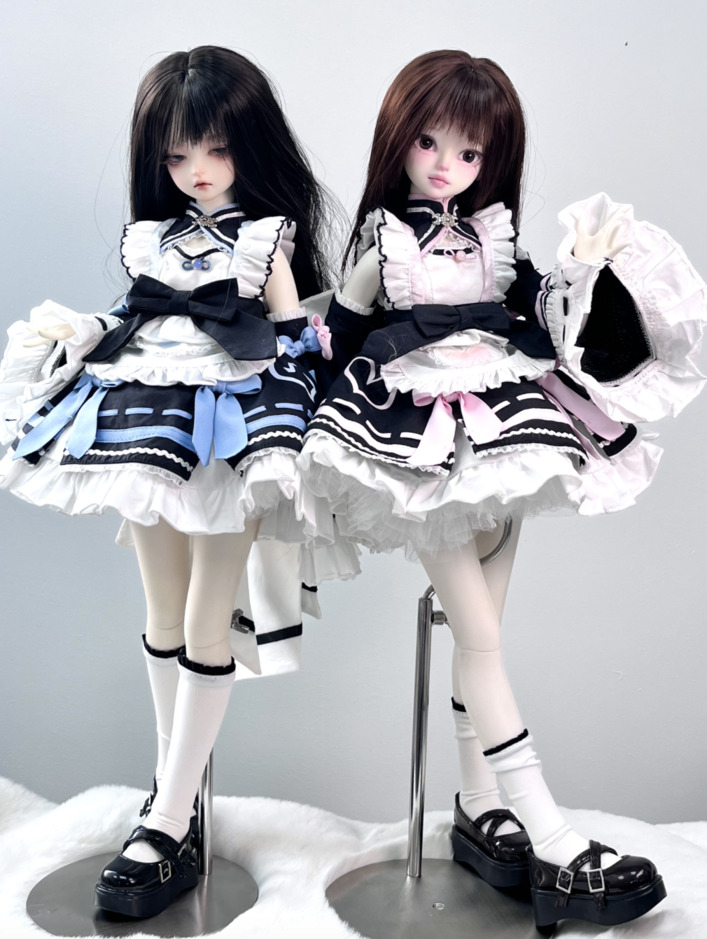 中華風メイド服セット：ブルー（40cm対応）（MSD）｜DOLK（ドルク）